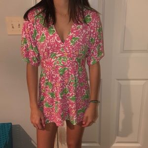 Lilly Pulitzer green and pink dress